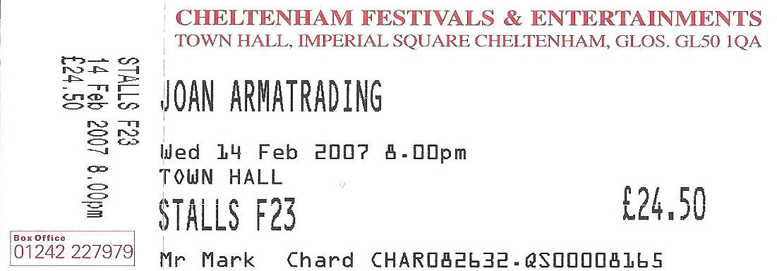 Joan Armatrading Ticket